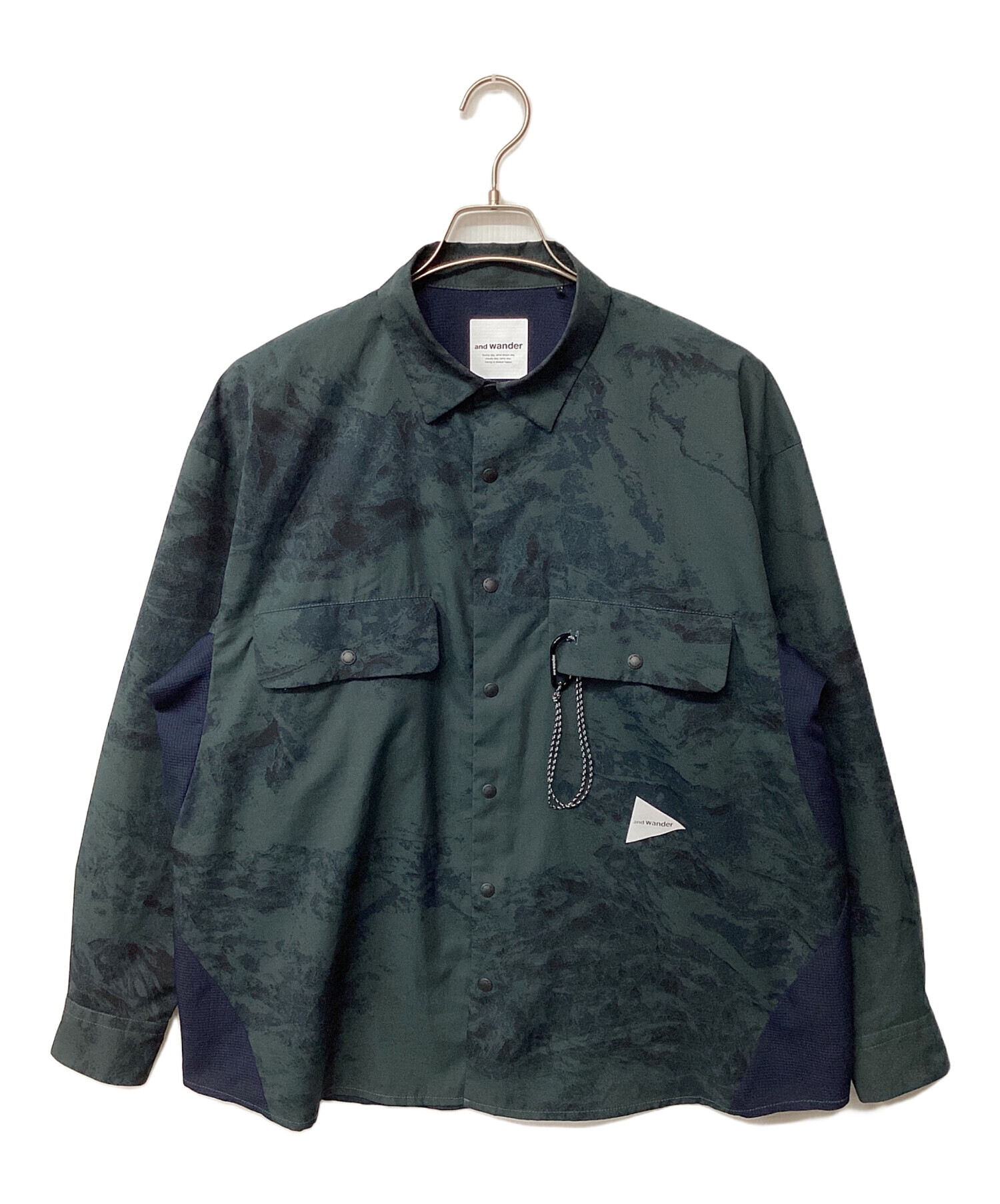 中古・古着通販】and wander (アンドワンダー) printed LS shirt