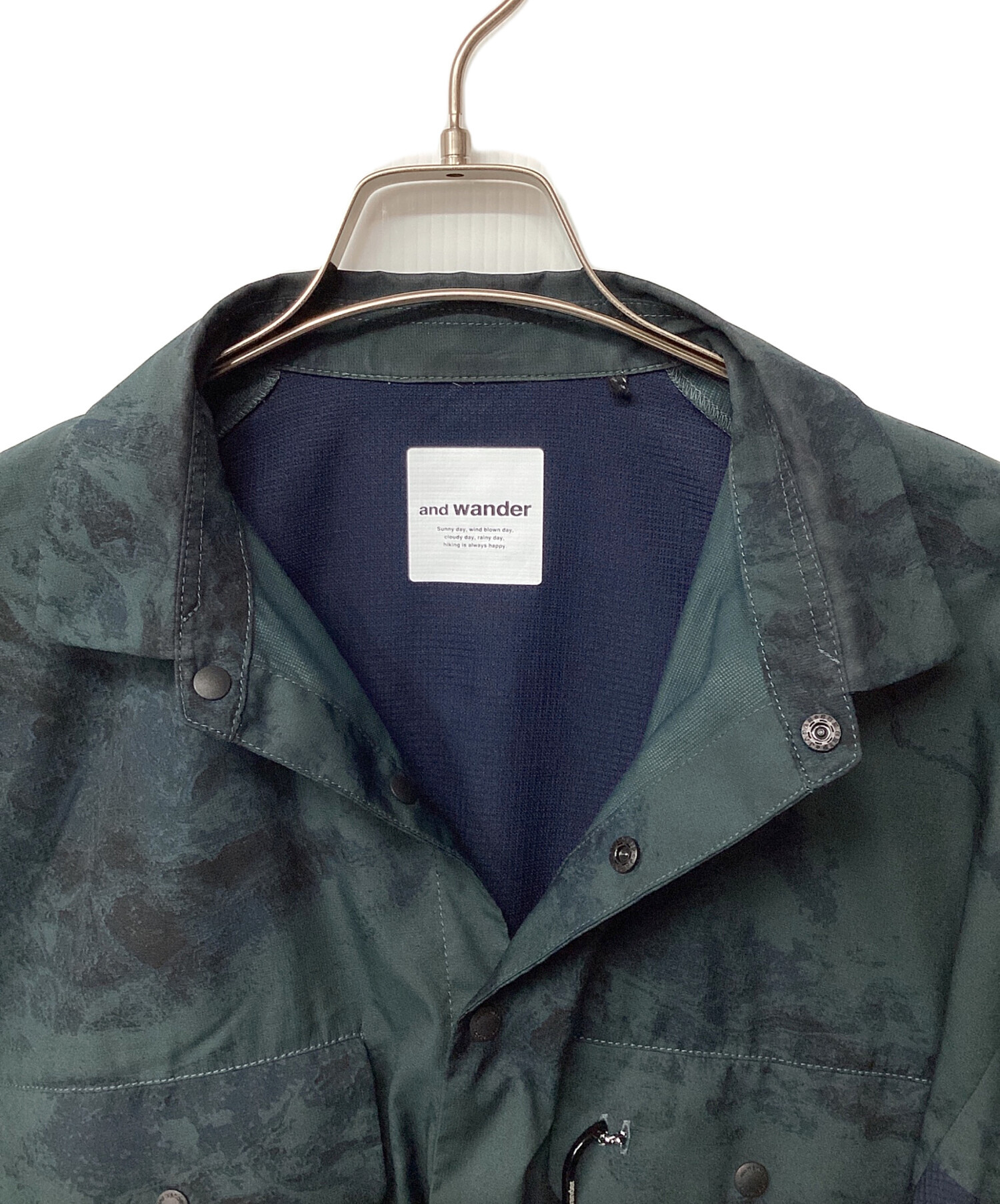 and wander アンド　ワンダー ブラウス XS 黄 【古着】【中古】【送料無料】 中古・古着通販】and wander (アンドワンダー) thermonel check