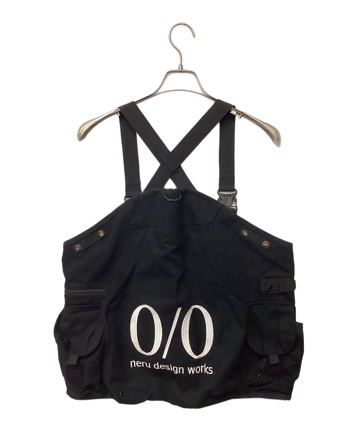 neru design works ネルベスト ネルデザインワークス ブラック 中古・古着通販】neru design works (ネルデザインワークス) neru vest