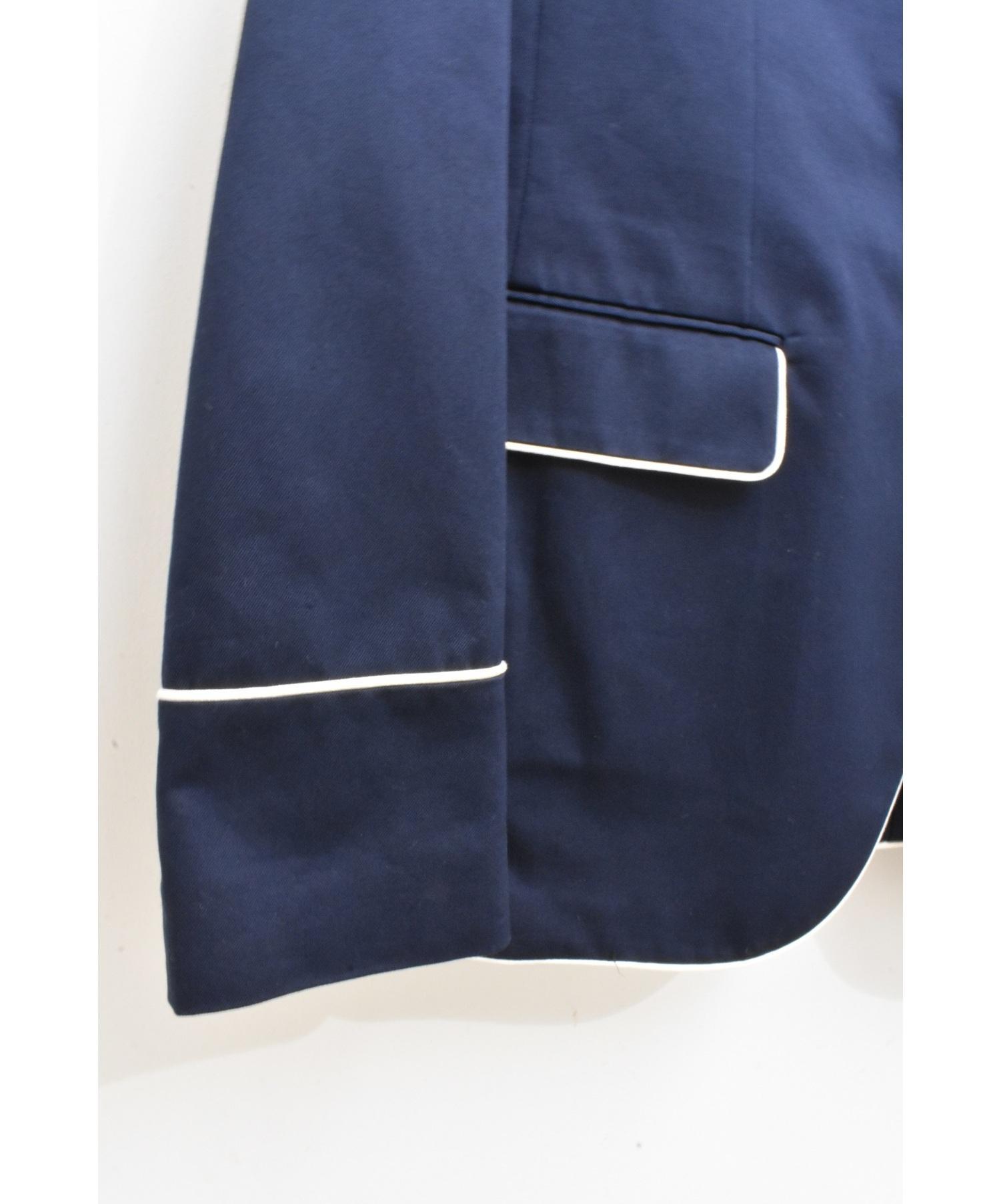 GUCCIネイビー ブレザー 中古・古着通販】GUCCI (グッチ) パイピングブレザー ネイビー サイズ