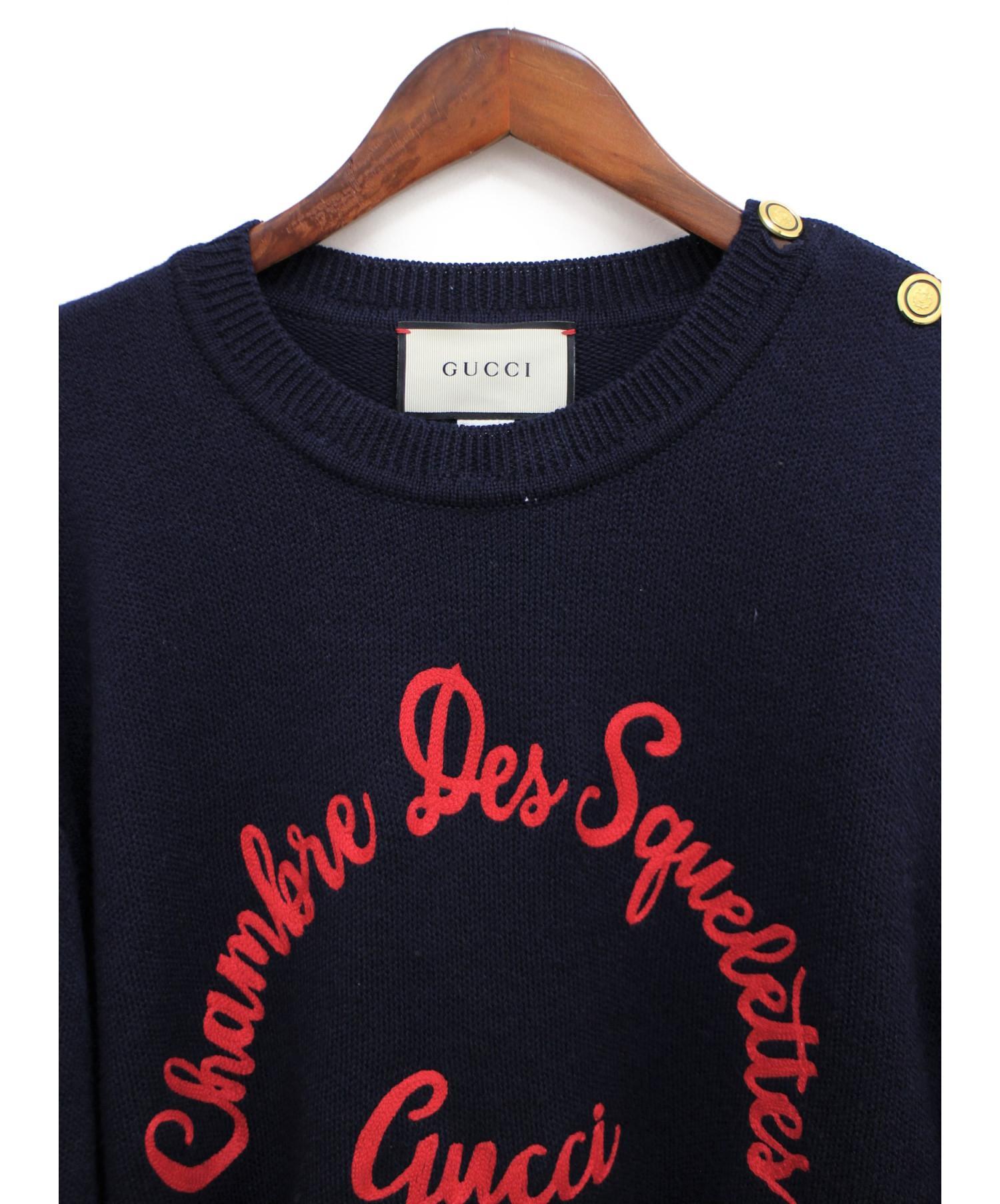 中古・古着通販】GUCCI (グッチ) エンブロイダリーセーター サイズ:M