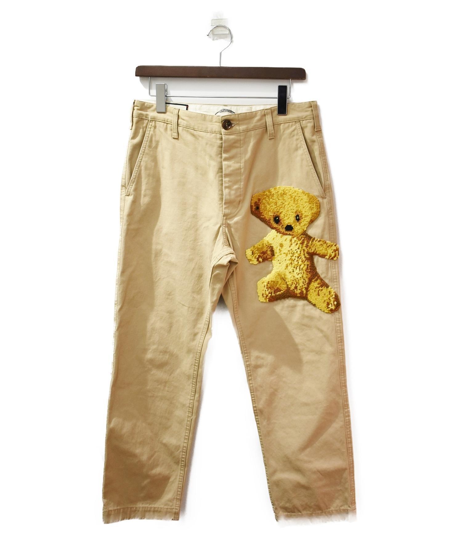 中古・古着通販】GUCCI (グッチ) エンブロイダリーコットンチノパン