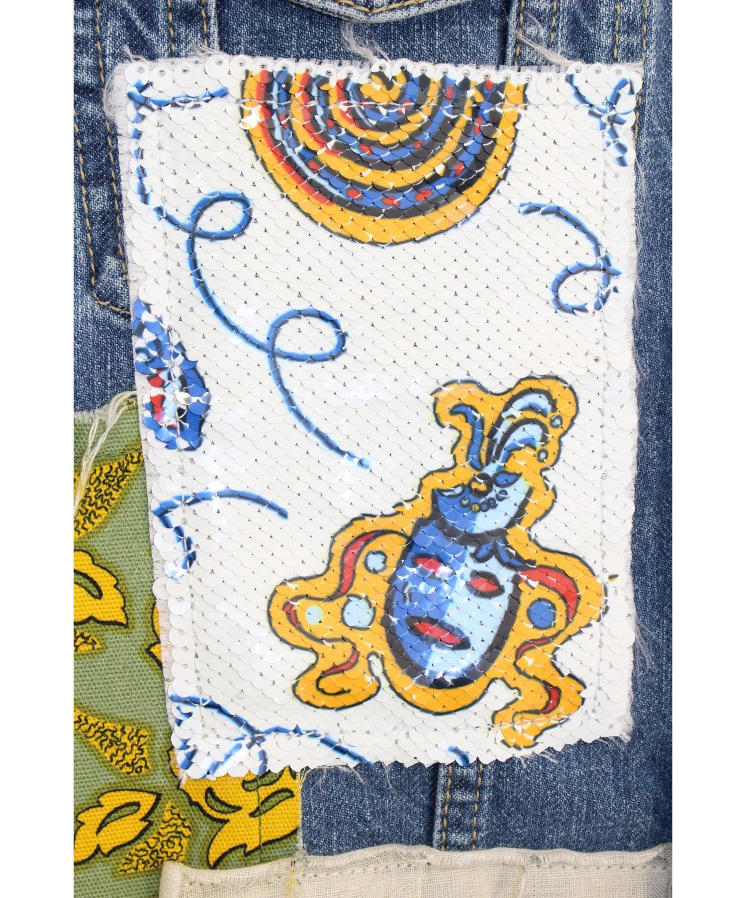 LOEWE パッチワークデニムジャケット 46