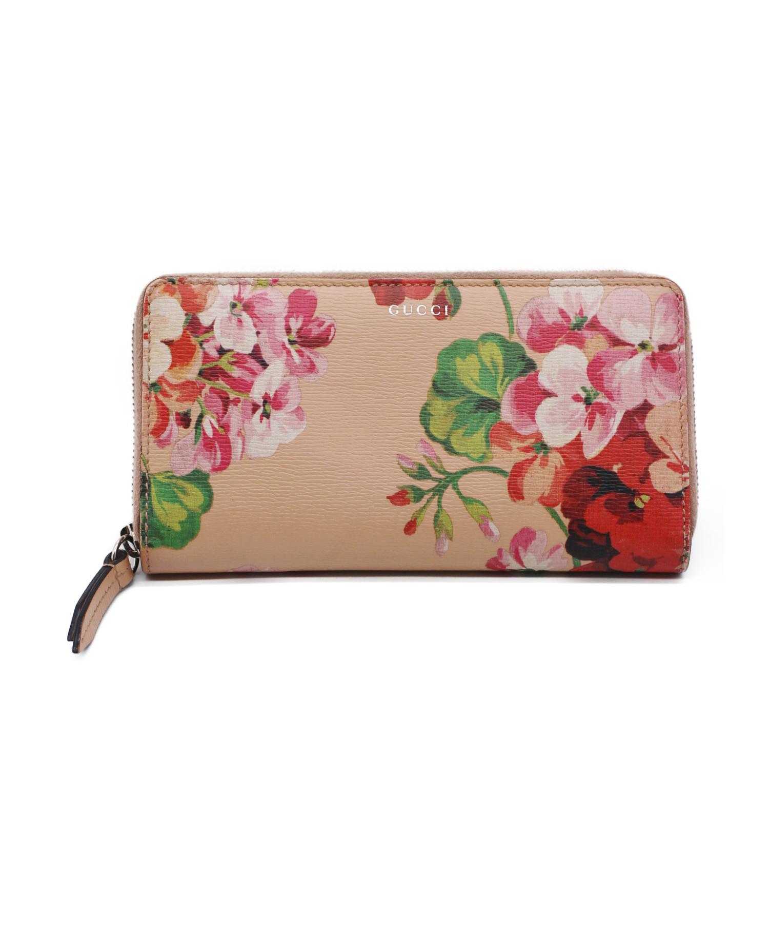 中古・古着通販】GUCCI (グッチ) 長財布/ブルームス ピンク GG 