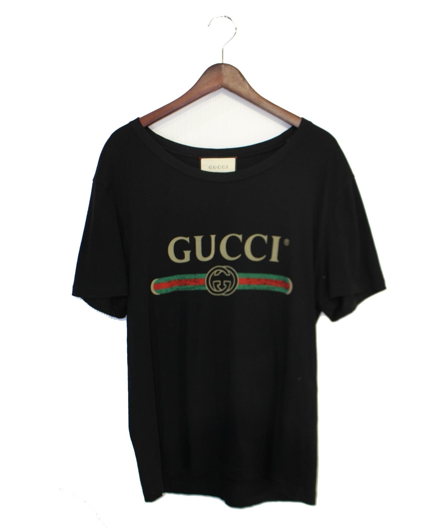 中古・古着通販】GUCCI (グッチ) ヴィンテージロゴTシャツ ブラック 