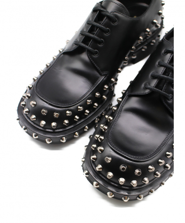 中古・古着通販】PRADA (プラダ) NERO/スタッズレザーシューズ