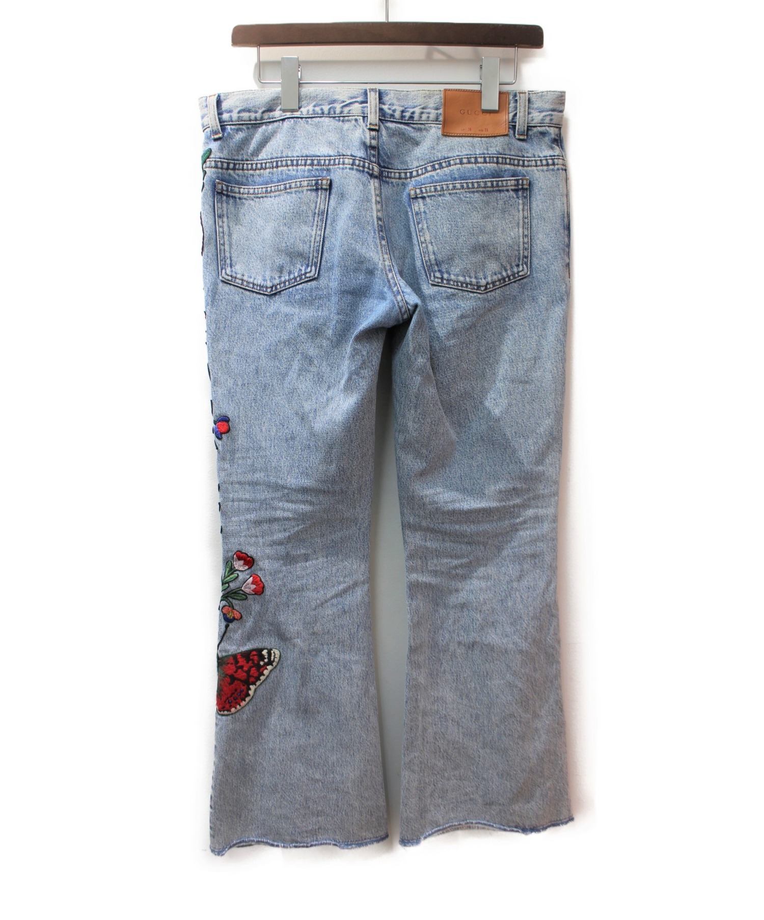 中古・古着通販】GUCCI (グッチ) エンブロイダリーデニムパンツ 