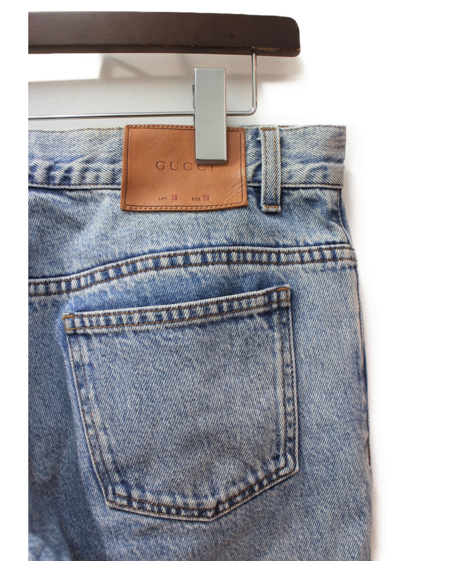 中古・古着通販】GUCCI (グッチ) エンブロイダリーデニムパンツ