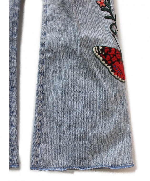 中古・古着通販】GUCCI (グッチ) エンブロイダリーデニムパンツ