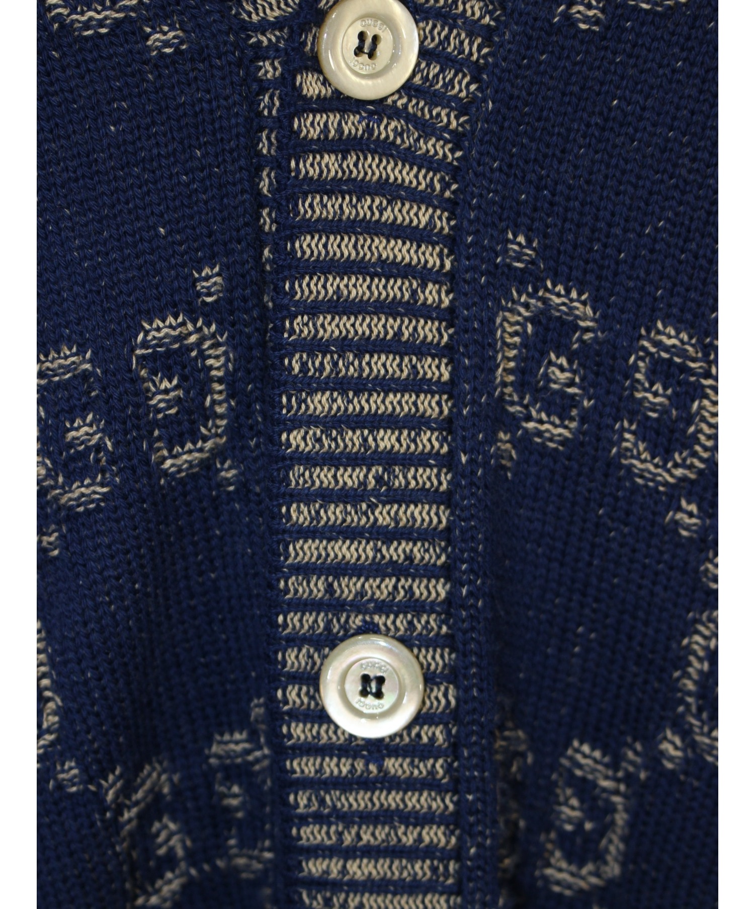 【未使用タグ付】GUCCI グッチ シルク100％ カーディガン 青 52 XL 未使用タグ付】GUCCI グッチ シルク100％ カーディガン 青 52 XL