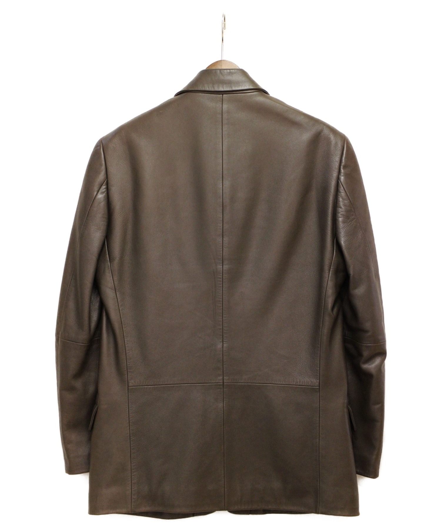 中古・古着通販】LOEWE (ロエベ) ラムレザージャケット ブラウン