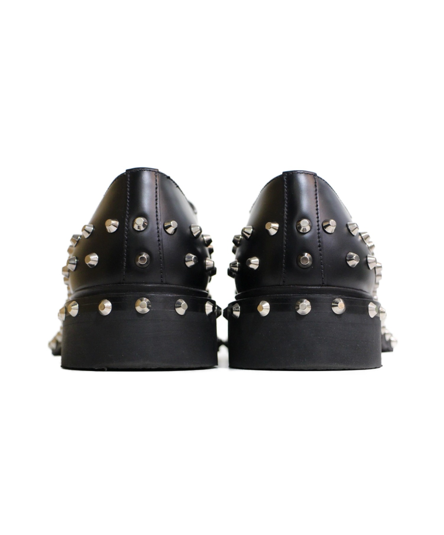 中古・古着通販】PRADA (プラダ) スタッズダービーシューズ ブラック 