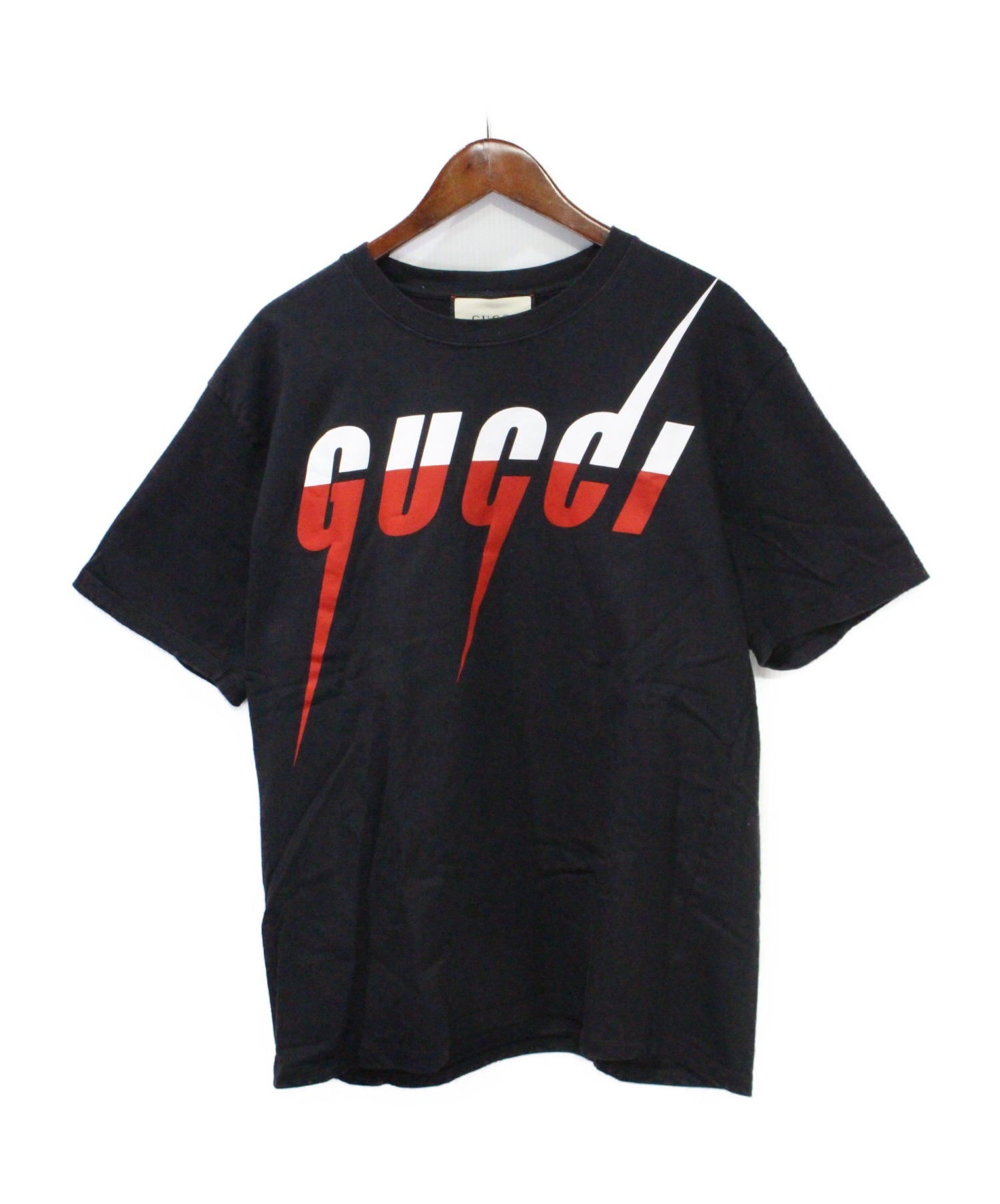 gucci　ブレードTシャツ(ブラック) Printed cotton jersey T-shirt in black | GUCCI® NL