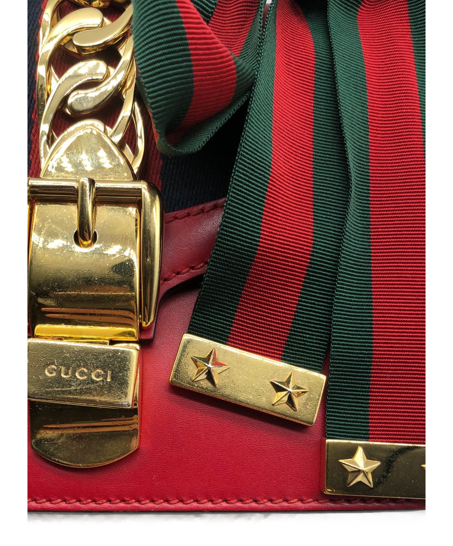 中古・古着通販】GUCCI (グッチ) シルヴィ チェーンショルダーバッグ