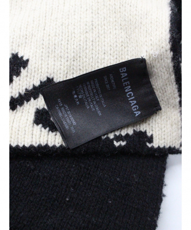 中古・古着通販】BALENCIAGA (バレンシアガ) マフラー ブラック サイズ