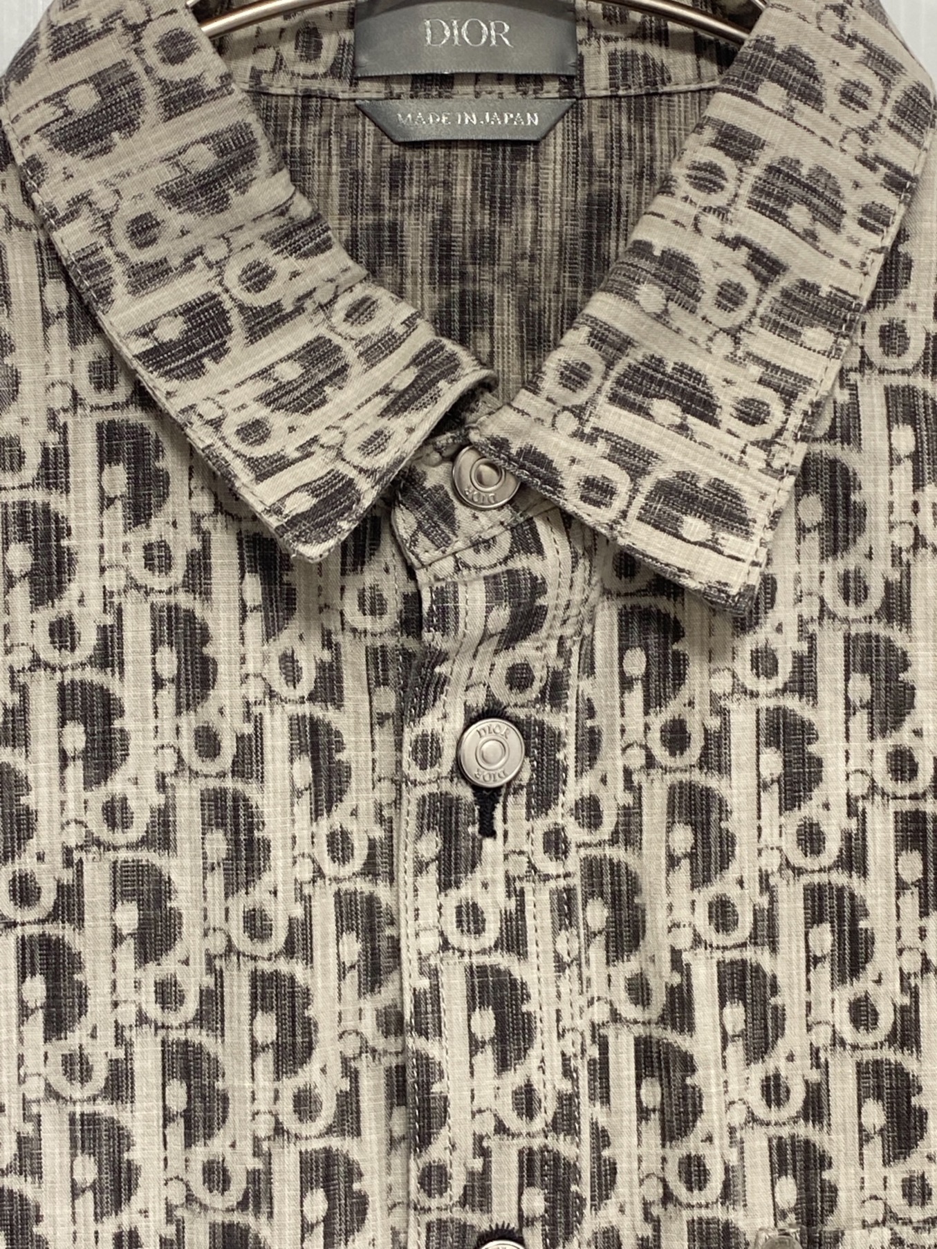 中古・古着通販】Dior (ディオール) オブリーク総柄シャツ グレー