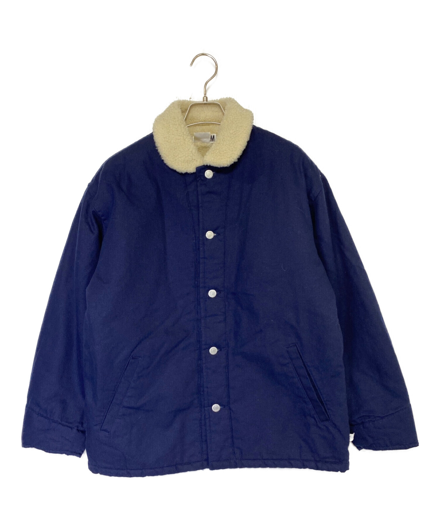 GOODENOUGH グッドイナフ キルティングジャケット ネイビー M 中古・古着通販】GOOD ENOUGH (グッドイナフ) デッキジャケット