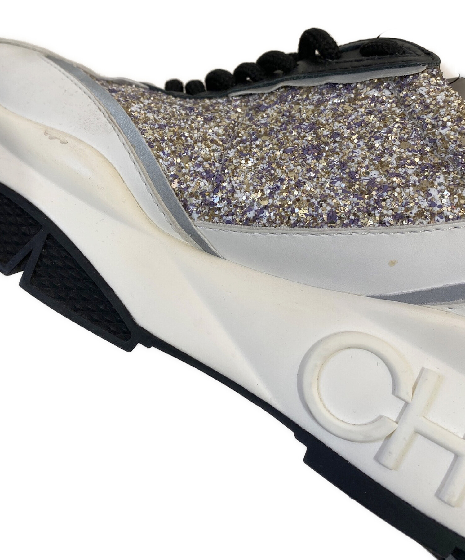 中古・古着通販】JIMMY CHOO (ジミーチュウ) グリッタースニーカー