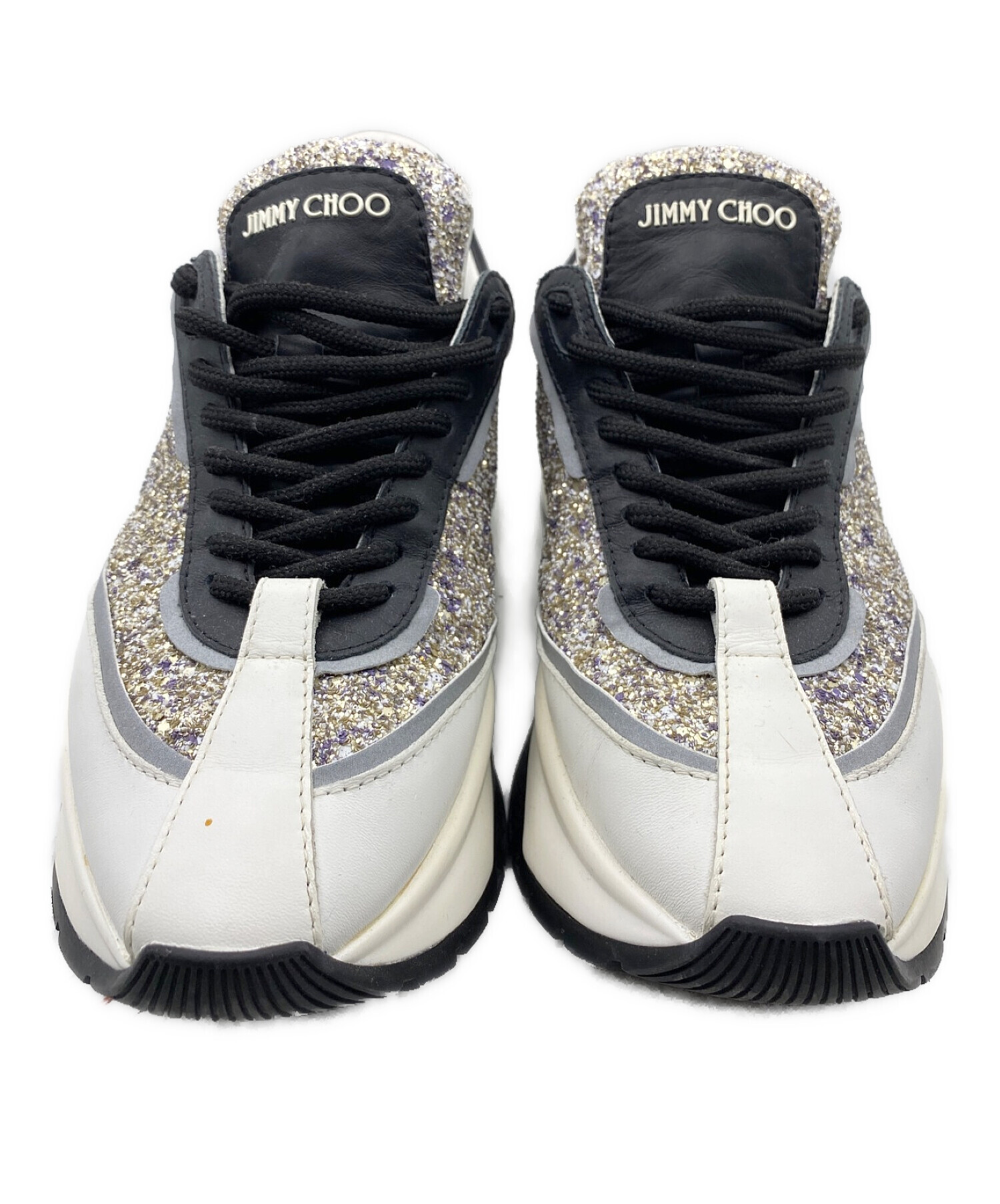 未使用 ジミーチュウ スニーカー グリッター JIMMY CHOO 40 JIMMY CHOO Jimmy Choo ジミーチュウ スニーカー DIAMOND X TRAINER/F