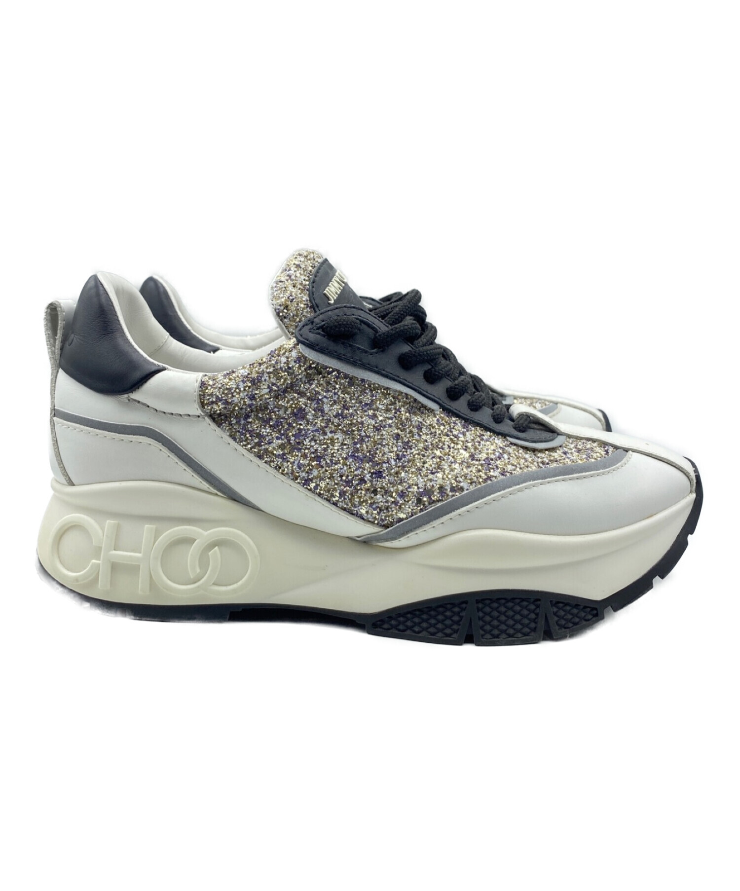 中古・古着通販】JIMMY CHOO (ジミーチュウ) グリッタースニーカー 