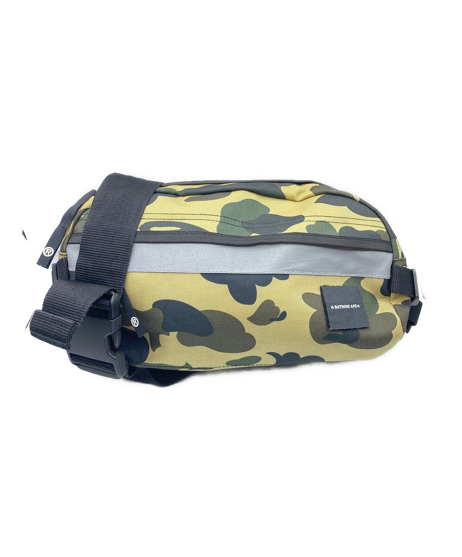 美中古 初期 APE BAPE エイプ 3連ウェストバッグ イエローカモ 美中古 初期 APE BAPE エイプ 3連ウェストバッグ イエローカモ