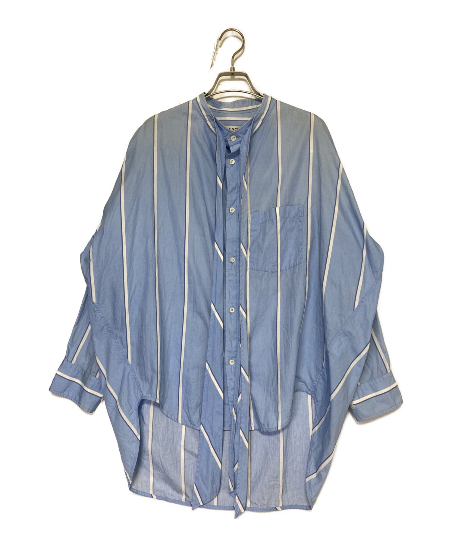 中古・古着通販】BALENCIAGA (バレンシアガ) ストライプシャツ スカイ