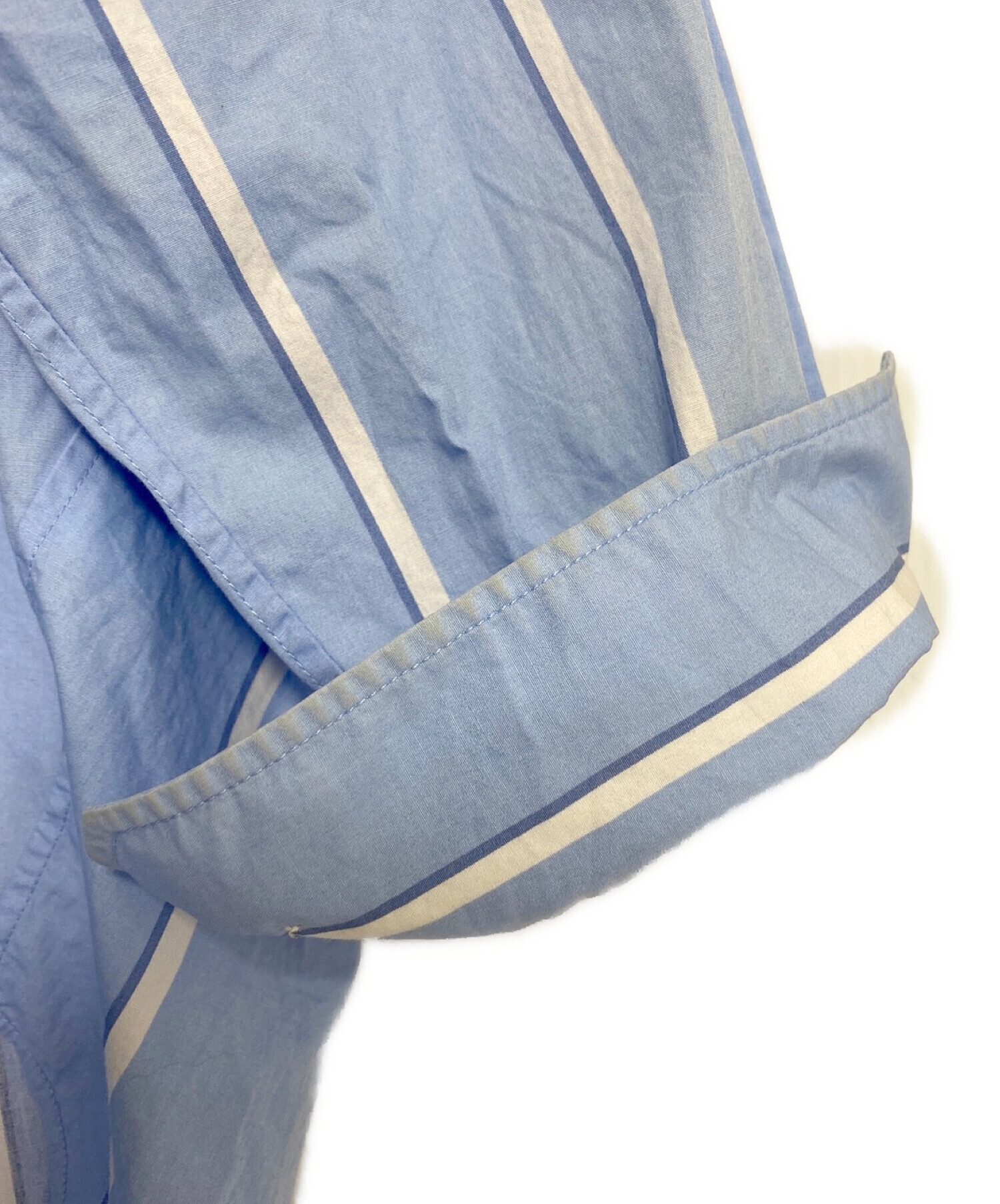 中古・古着通販】BALENCIAGA (バレンシアガ) ストライプシャツ スカイ