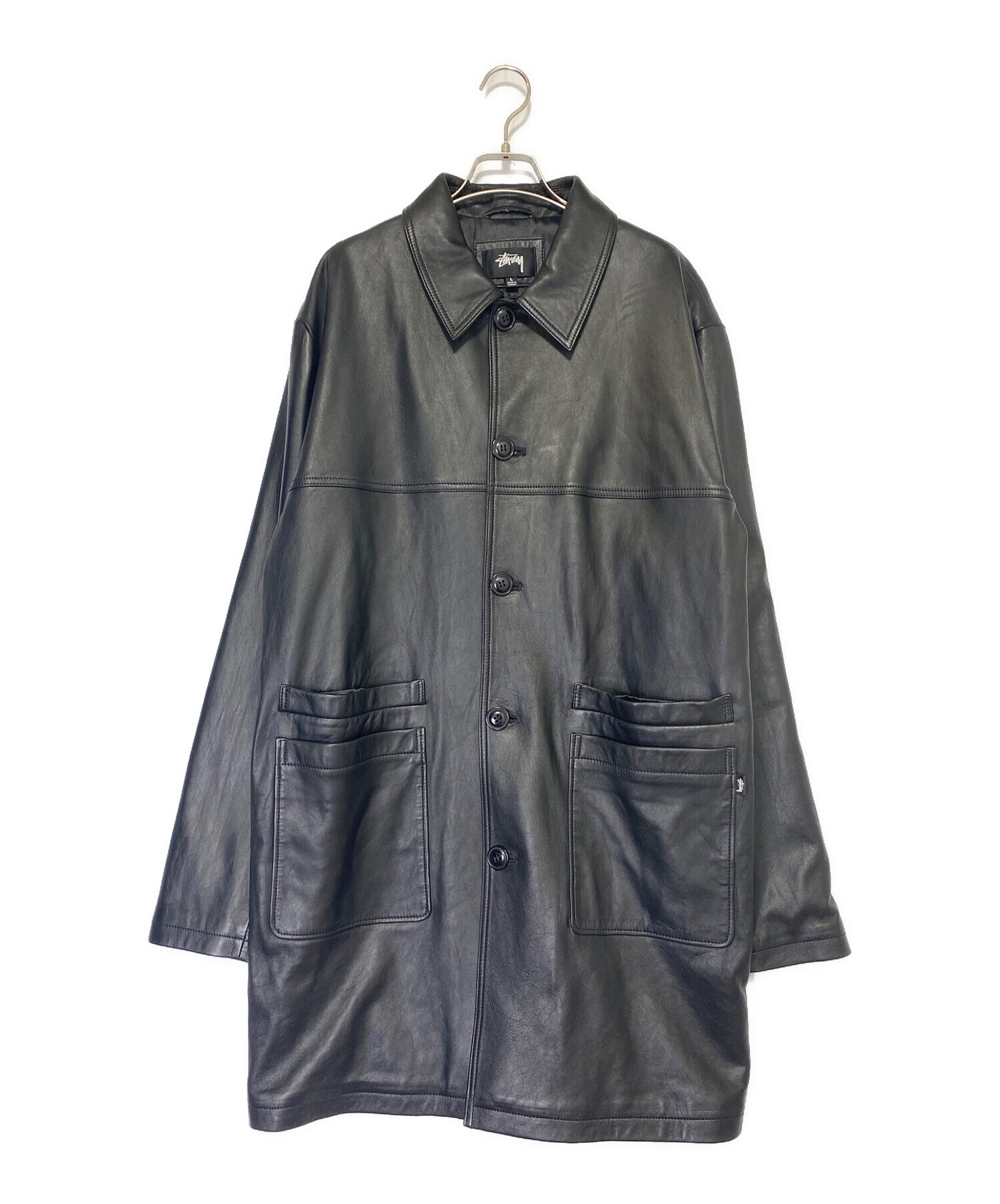 中古・古着通販】STUSSY (ステューシー) LEATHER TRANSIT COAT 