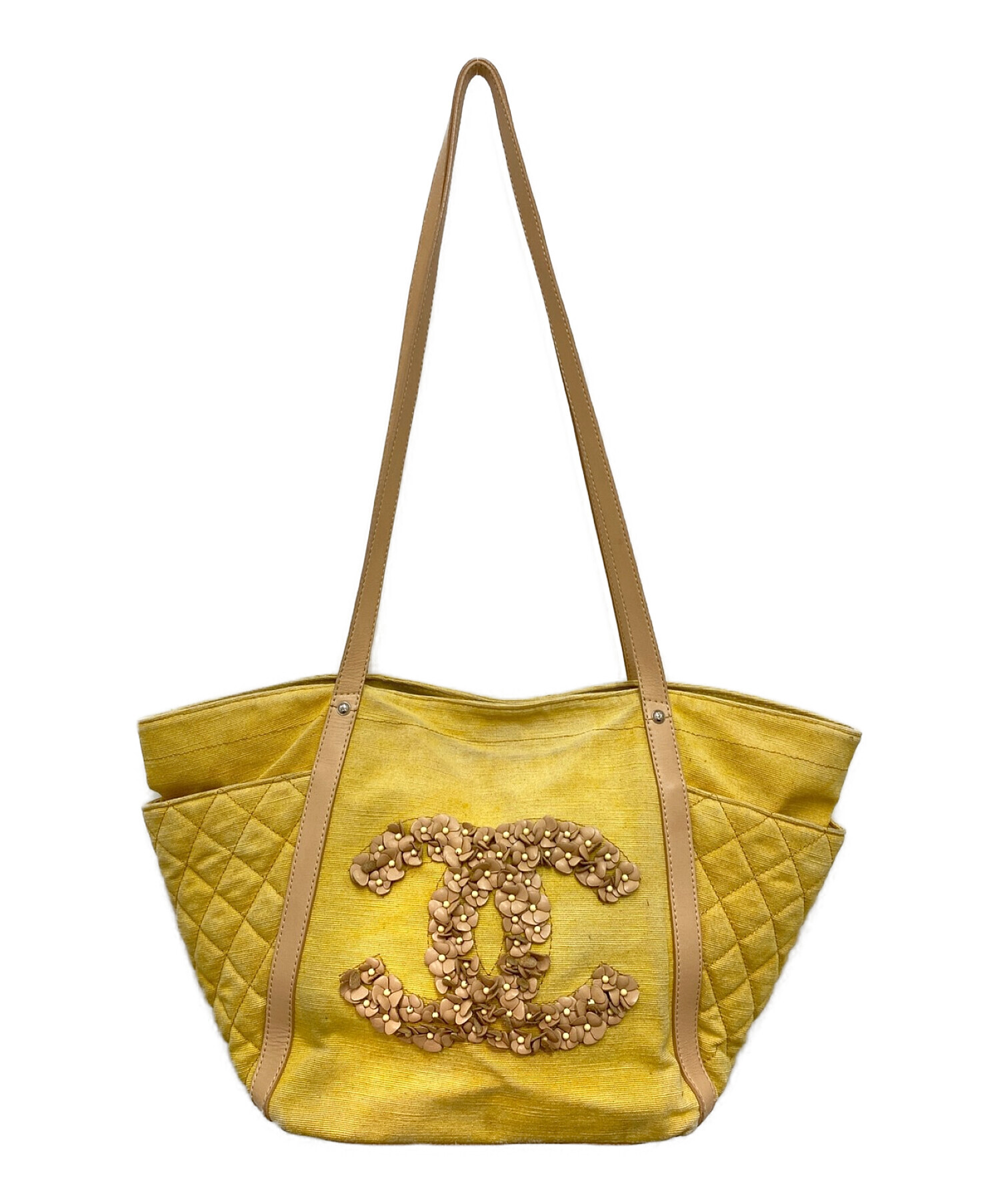 中古・古着通販】CHANEL (シャネル) トートバッグ イエロー｜ブランド