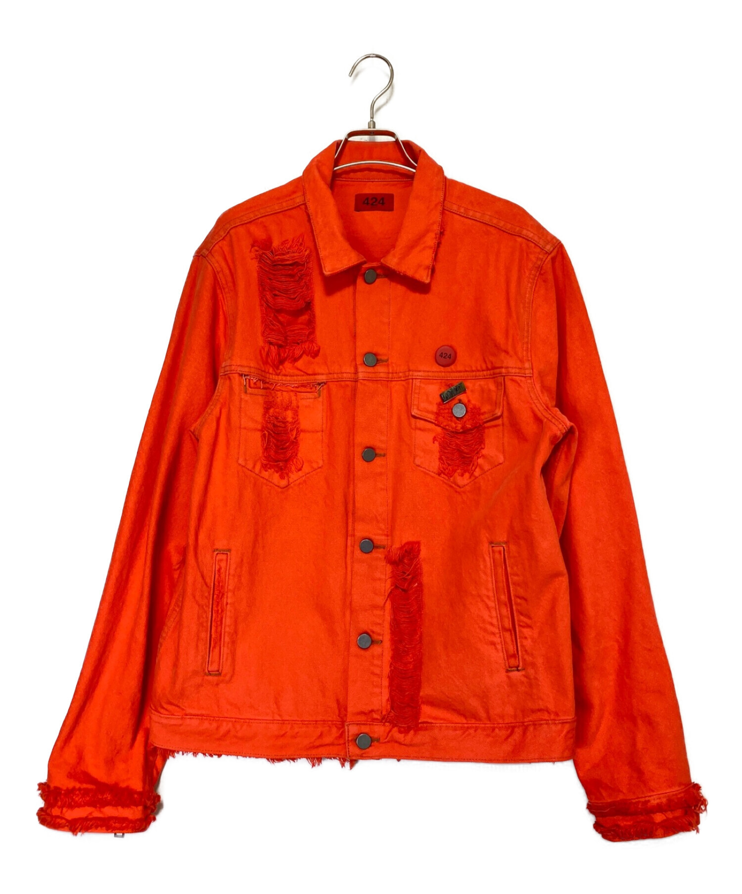 中古・古着通販】424 (フォートゥーフォー) デニムジャケット レッド