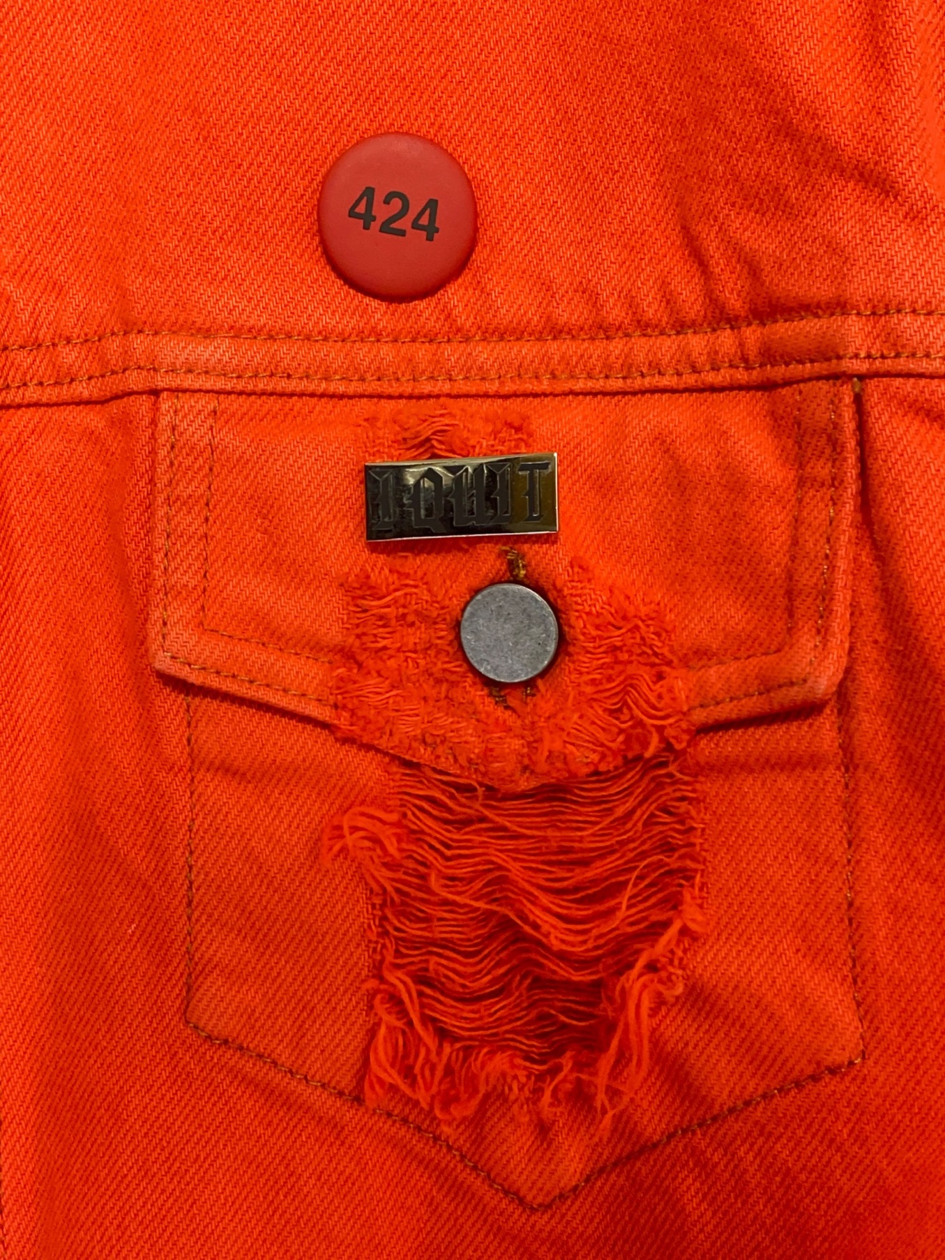 中古・古着通販】424 (フォートゥーフォー) デニムジャケット レッド