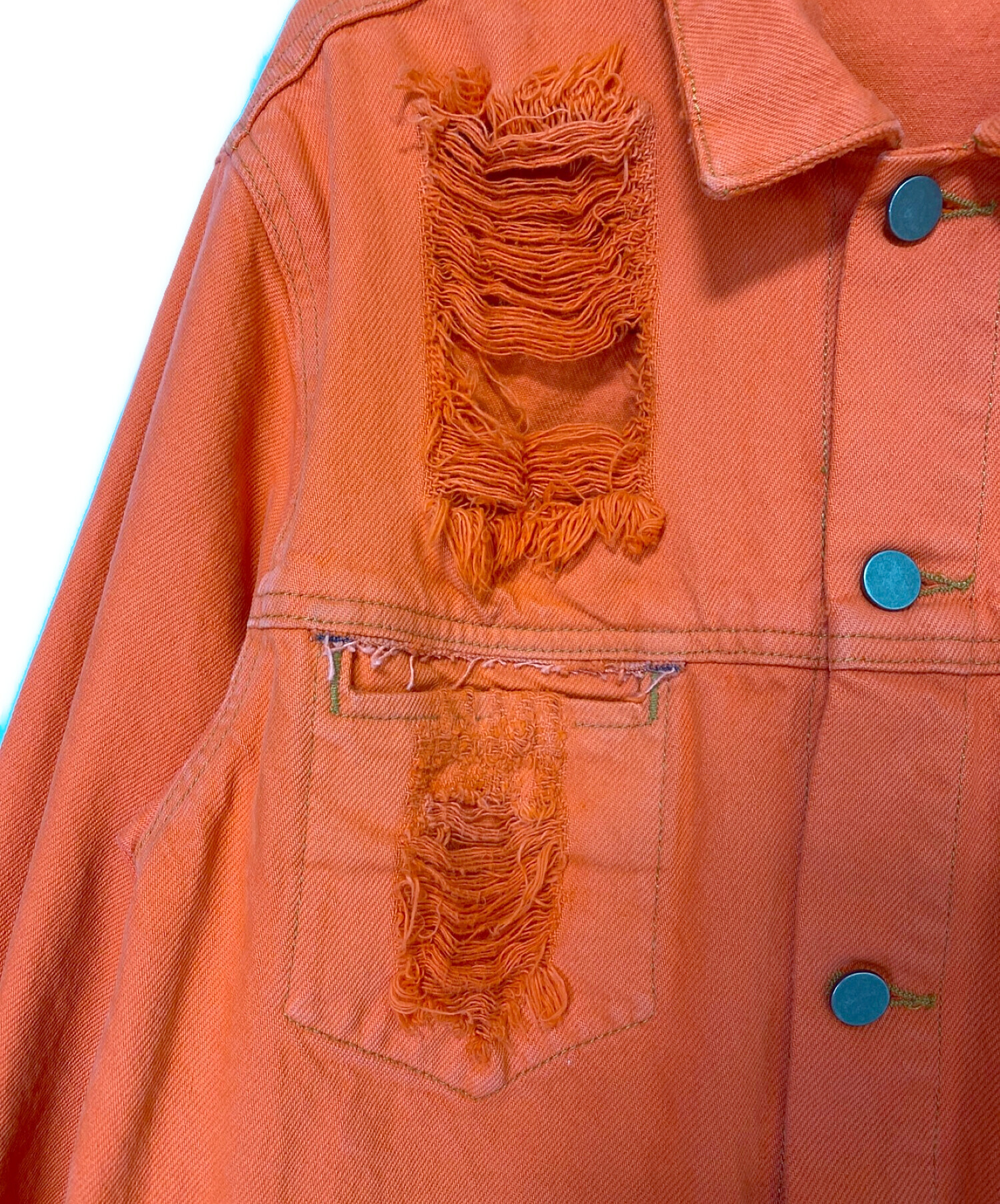 中古・古着通販】424 (フォートゥーフォー) デニムジャケット レッド