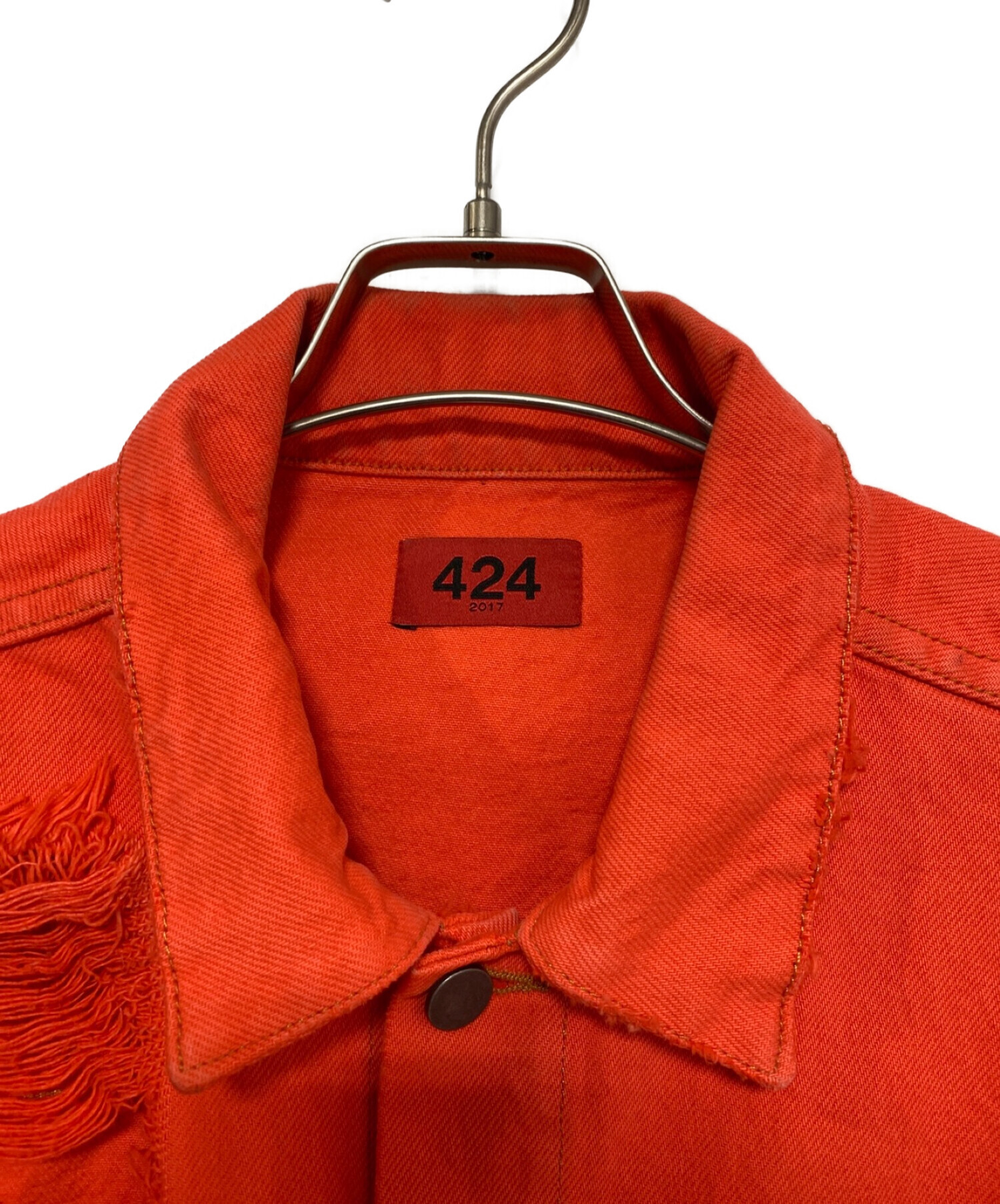 中古・古着通販】424 (フォートゥーフォー) デニムジャケット レッド