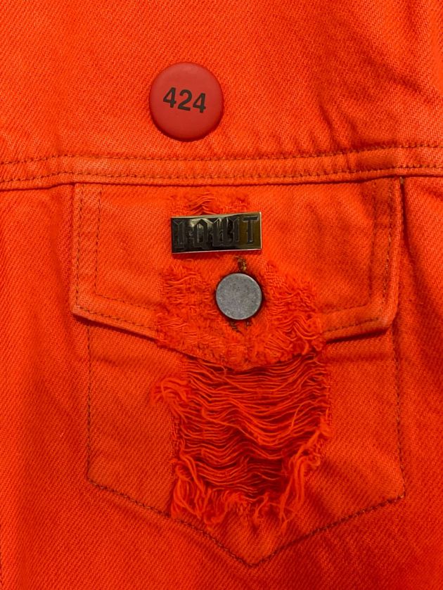 中古・古着通販】424 (フォートゥーフォー) デニムジャケット レッド