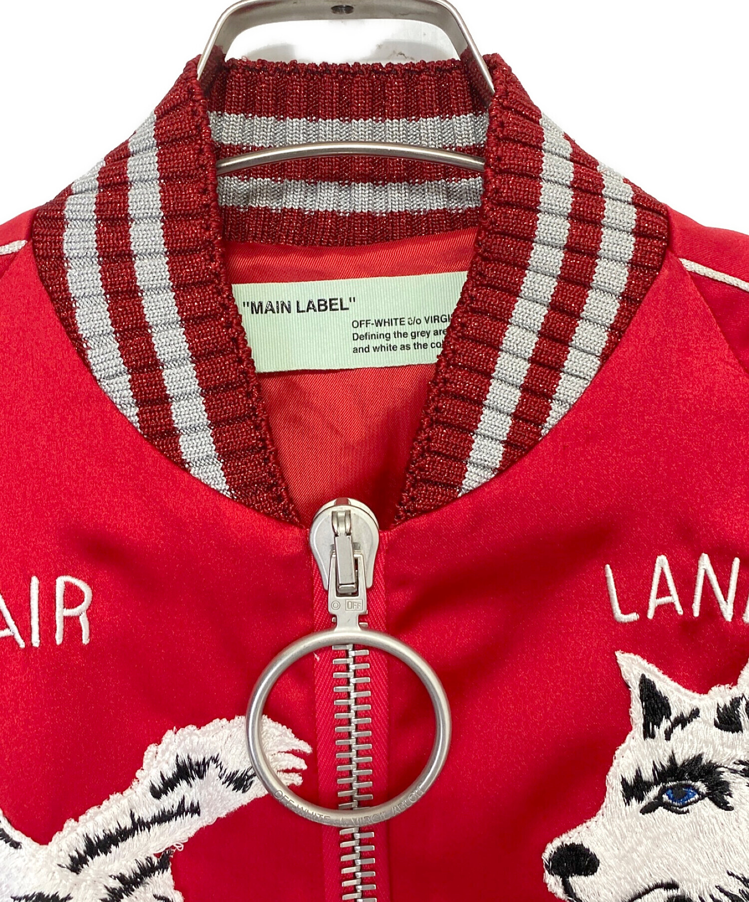SALE品 未使用 OFF WHITE オフホワイト スカジャン XXS 中古・古着通販】OFFWHITE (オフホワイト) スカジャン レッド サイズ:S