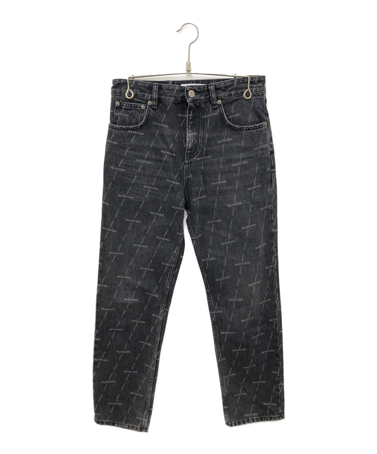 中古・古着通販】BALENCIAGA (バレンシアガ) オールオーバーロゴデニム 