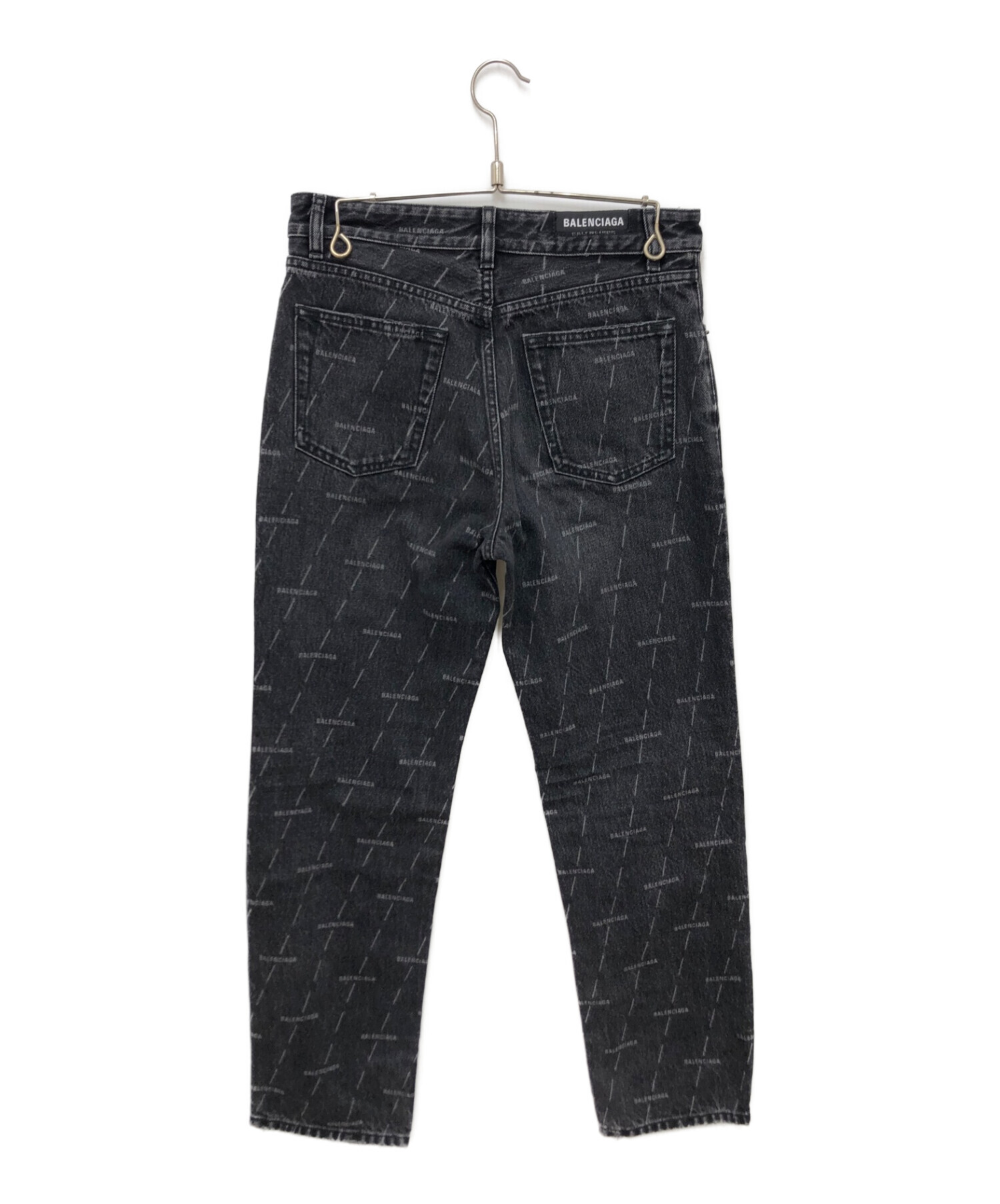 新品　完売品　バレンシアガ　デニムパンツ 中古・古着通販】BALENCIAGA (バレンシアガ) オールオーバーロゴデニム