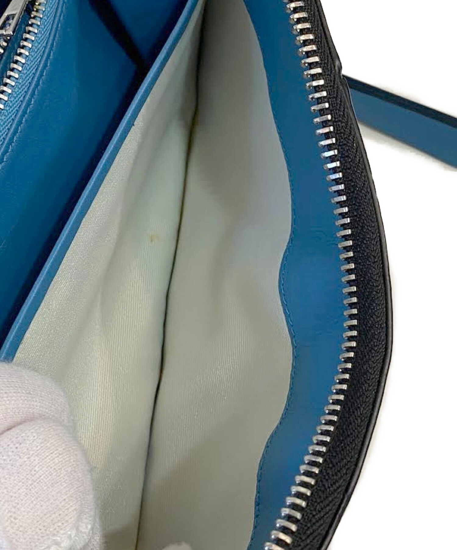 中古・古着通販】LOEWE (ロエベ) PUZZLE ZIP AROUND WALLET ブルー