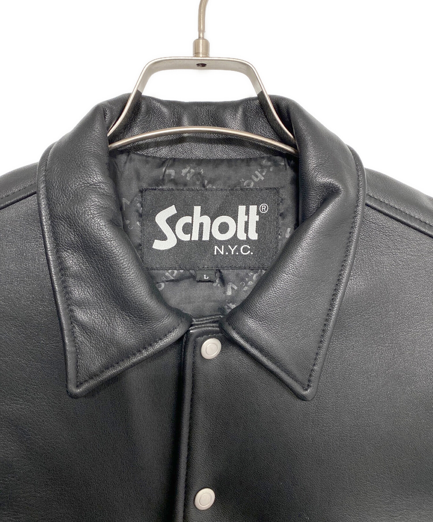 中古・古着通販】Schott (ショット) LAMB LEATHER PATCH POCKET LS