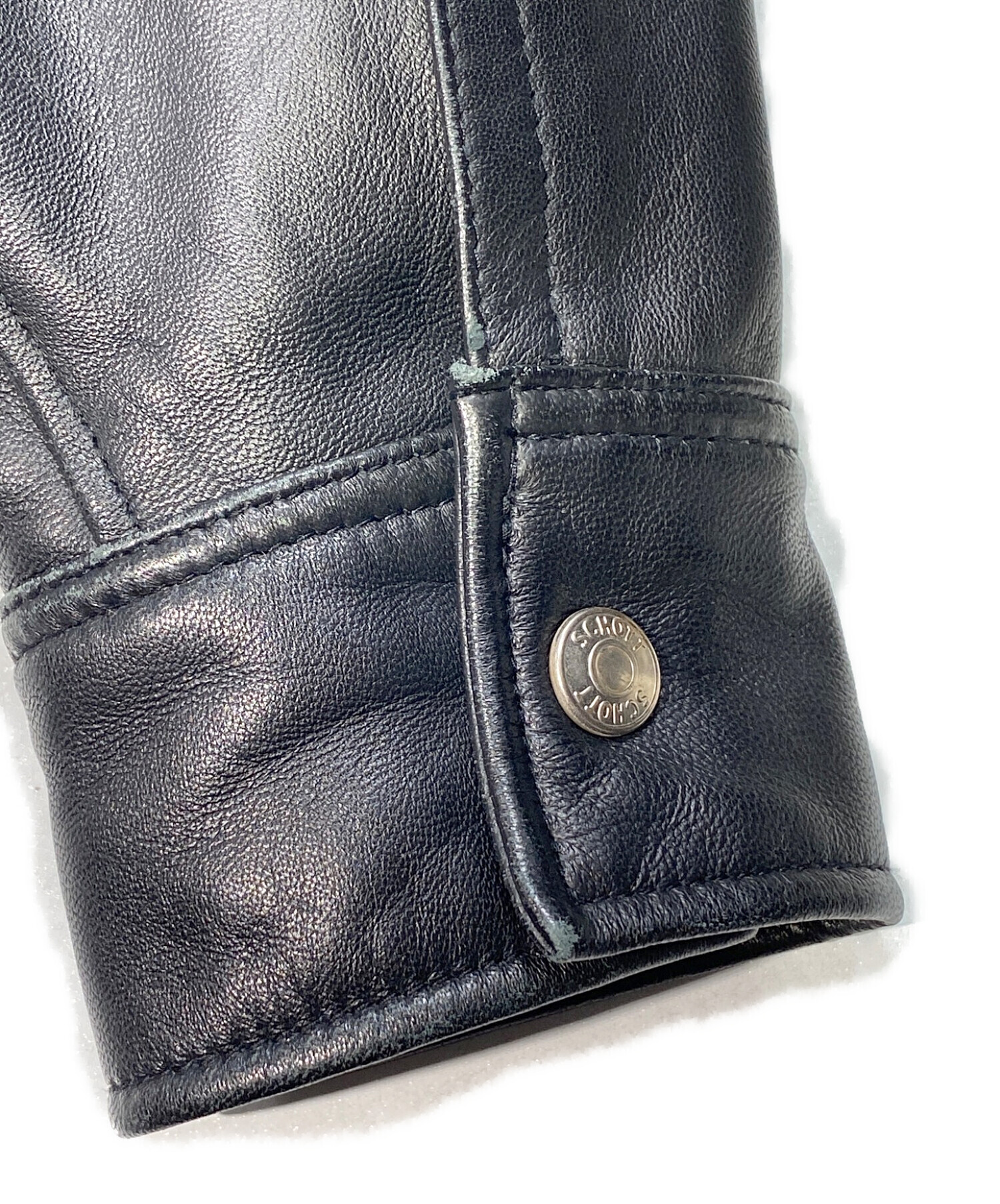 中古・古着通販】Schott (ショット) LAMB LEATHER PATCH POCKET LS