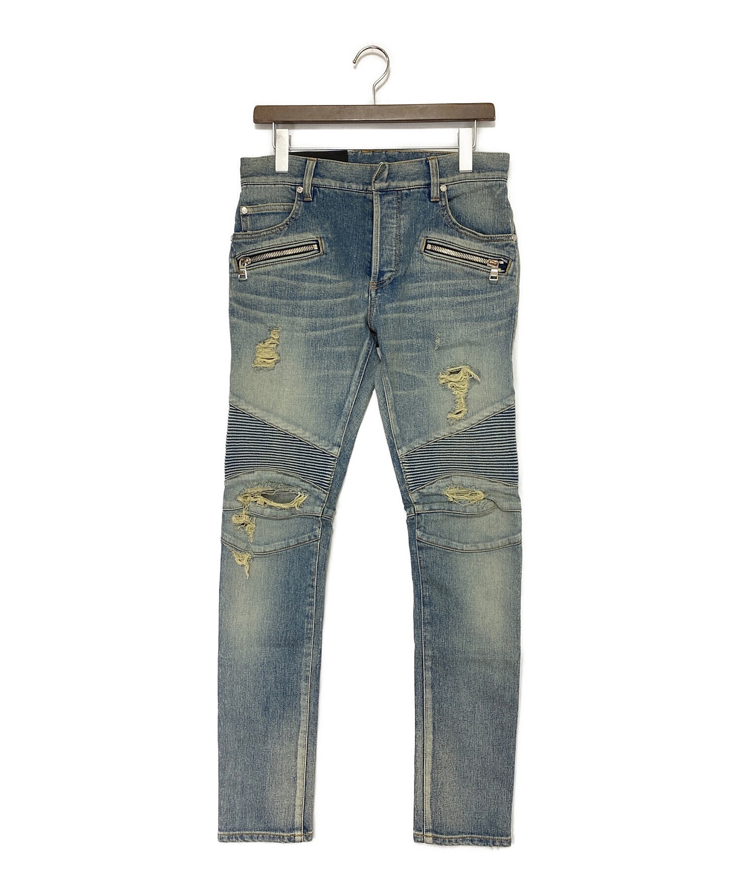 中古・古着通販】BALMAIN (バルマン) Slim Destr Biker Jeans