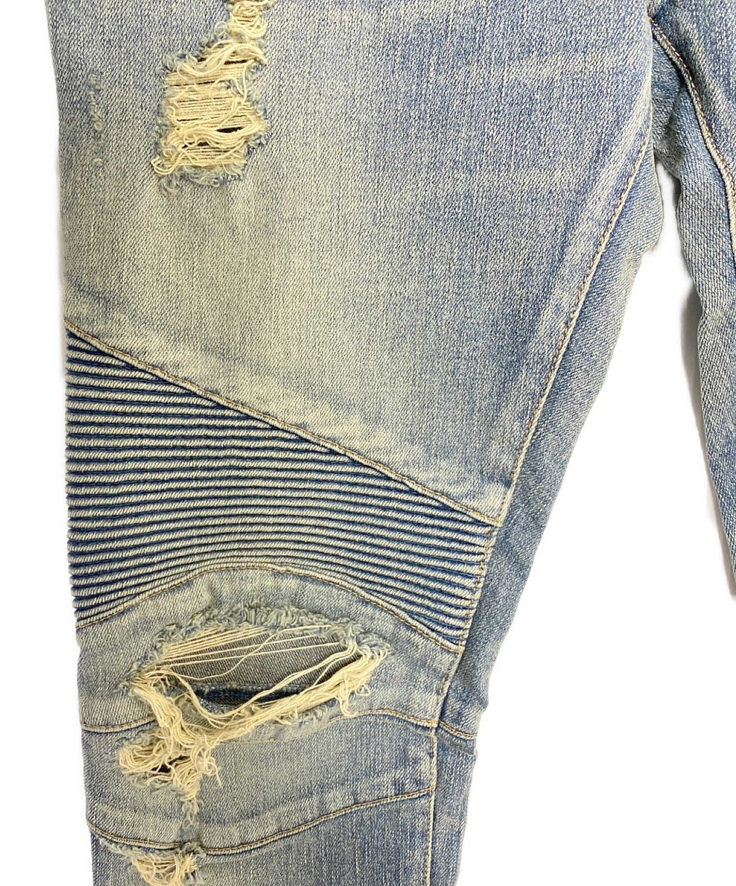 中古・古着通販】BALMAIN (バルマン) Slim Destr Biker Jeans