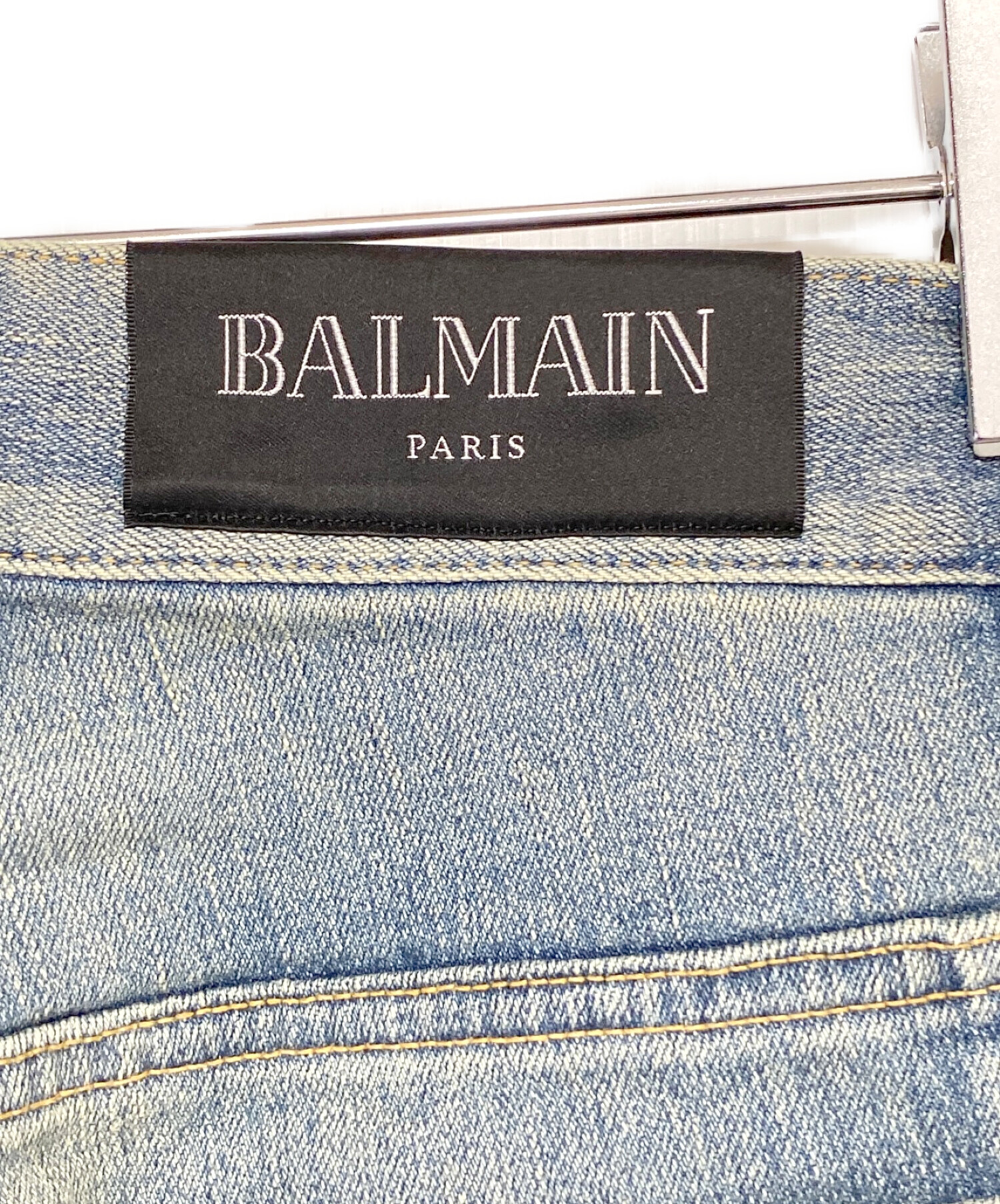 中古・古着通販】BALMAIN (バルマン) Slim Destr Biker Jeans