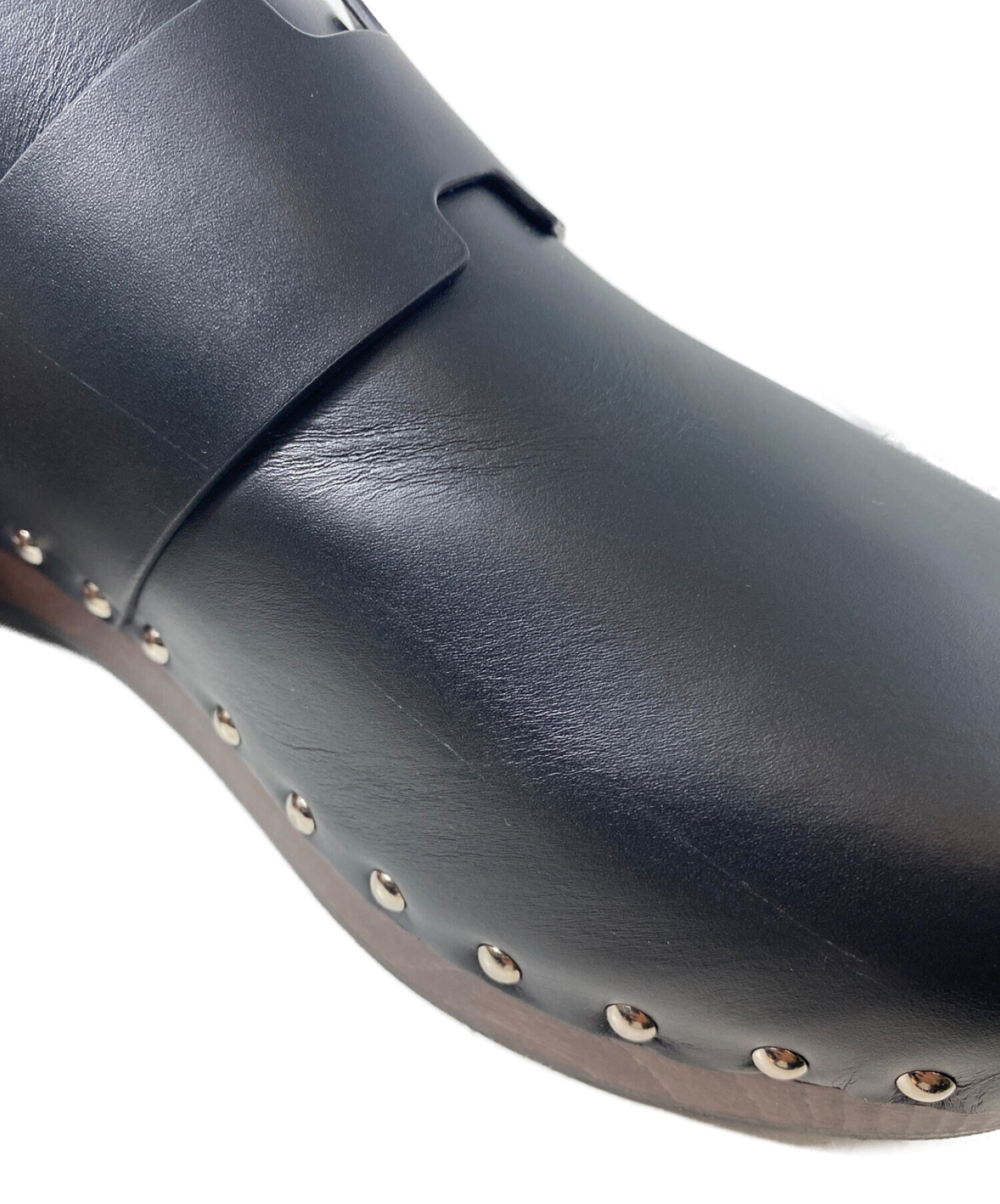 中古・古着通販】HERMES (エルメス) サボサンダル ブラック サイズ:44