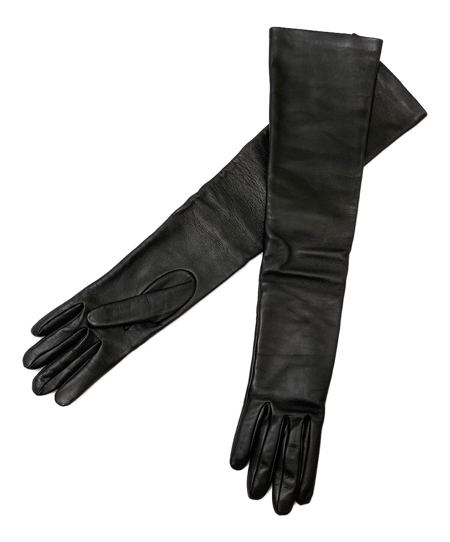 中古・古着通販】CAUSSE (コース) ロングレザーグローブ ブラック