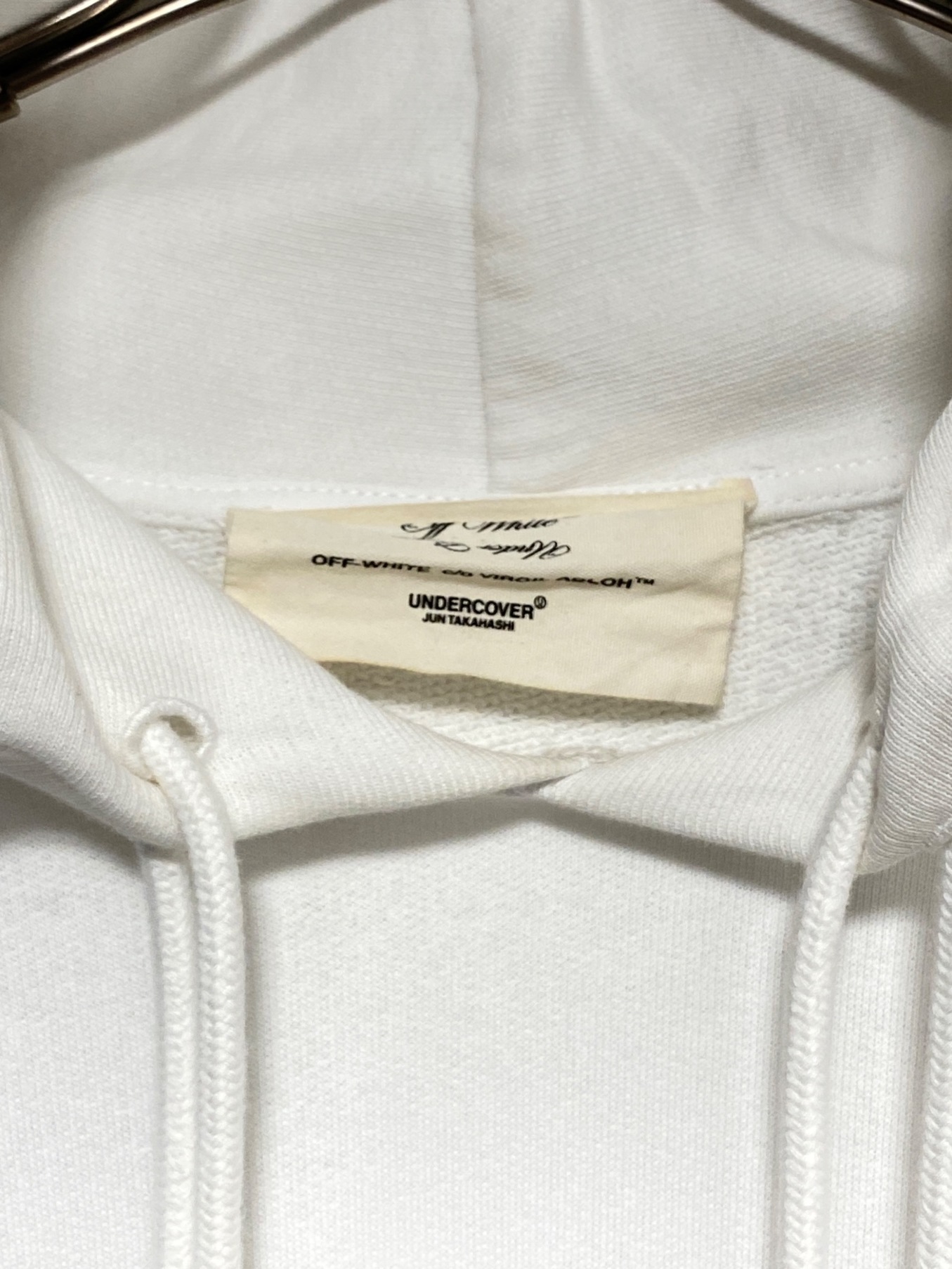 【美品タグ付】アンダーカバー ロゴ パーカー ホワイト S UNDERCOVER 中古・古着通販】OFFWHITE (オフホワイト) UNDERCOVER (アンダーカバー