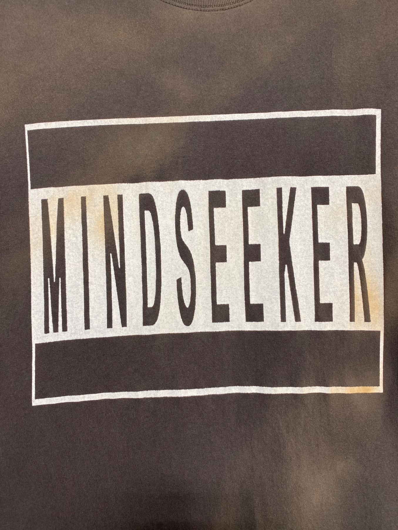 ⭐️人気サイズ⭐️MINDSEEKER ダメージ加工 両面プリントＴシャツ 中古・古着通販】MINDSEEKER (マインドシーカー) Tシャツ グレー