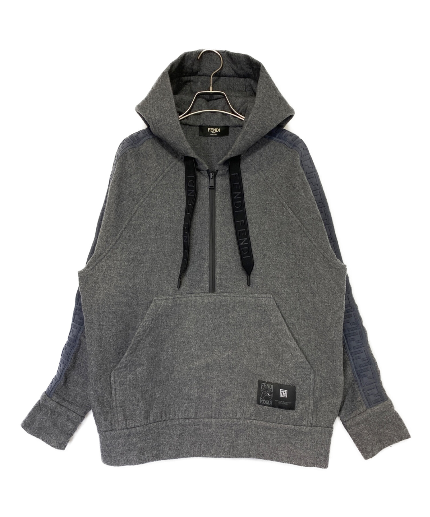 中古・古着通販】FENDI (フェンディ) カシミヤナイロンパーカー グレー