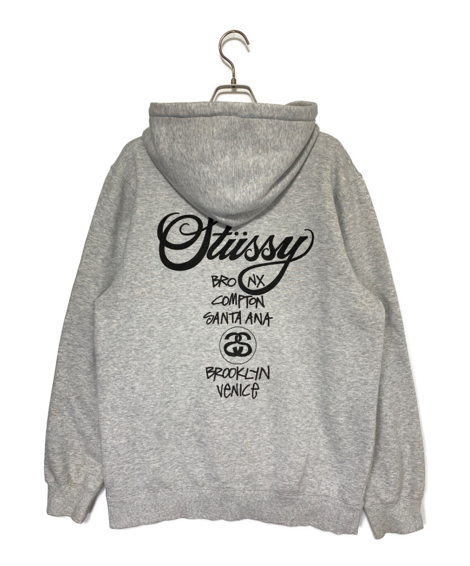 中古・古着通販】stussy (ステューシー) ジップパーカー ライトグレー 