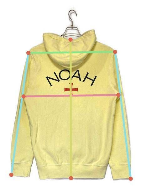 中古・古着通販】Noah (ノア) 後染め パーカー イエロー サイズ:L 中古・古着通販】Noah (ノア) 後染め パーカー イエロー サイズ:L